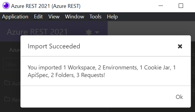 "Import Export Workspace Success"