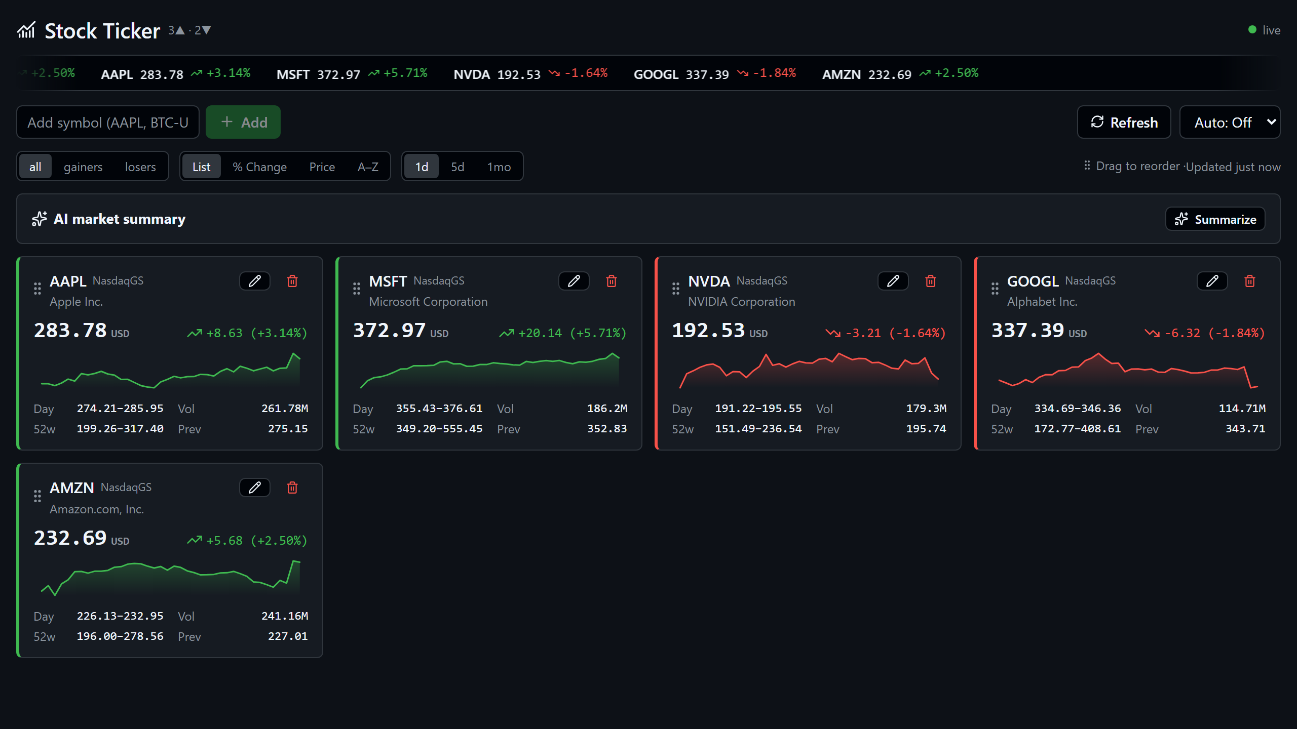 stock-ticker screenshot