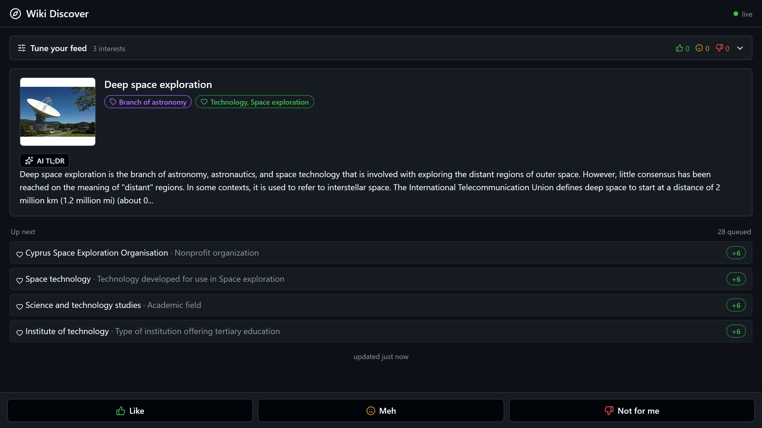 wiki-discover screenshot