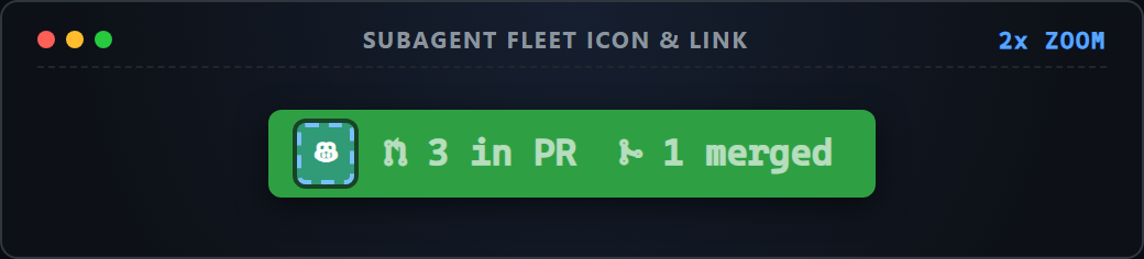 Up-close screenshot of subagent fleet icon token